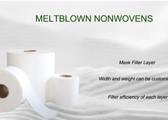 شراء 25GSM 100 ٪ PP Meltblown أقمشة غير منسوجة لمرشح التنفس معتمدة من SGS online manufacture