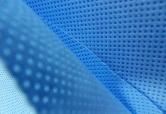 توريد المصنع SMS غير منسوج أبيض أزرق لثوب طبي ملاءة سرير قماش غير منسوج